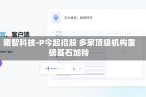 曦智科技-P今起招股 多家顶级机构重磅基石加持