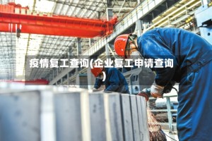 疫情复工查询(企业复工申请查询)