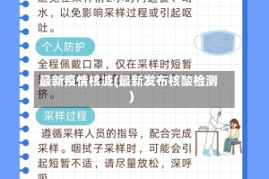 最新疫情核减(最新发布核酸检测)