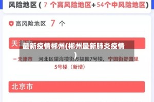最新疫情郴州(郴州最新肺炎疫情)