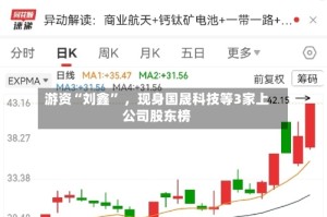 游资“刘鑫” ，现身国晟科技等3家上公司股东榜