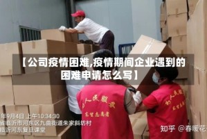 【公司疫情困难,疫情期间企业遇到的困难申请怎么写】