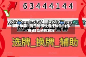 辅助神器“微乐跑得快透视软件”(作弊)辅助透视教程