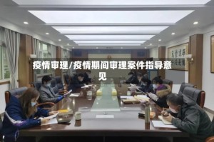 疫情审理/疫情期间审理案件指导意见