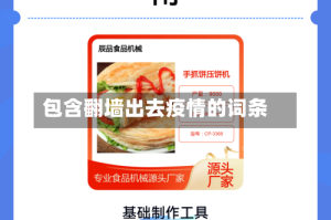 包含翻墙出去疫情的词条