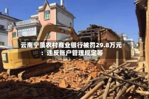 云南宁蒗农村商业银行被罚29.8万元：违反账户管理规定等