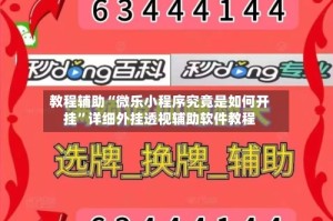 教程辅助“微乐小程序究竟是如何开挂”详细外挂透视辅助软件教程