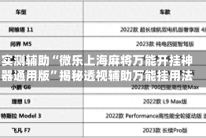 实测辅助“微乐上海麻将万能开挂神器通用版”揭秘透视辅助万能挂用法