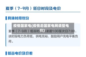 疫情国家电(疫情后国家电网调整电价)