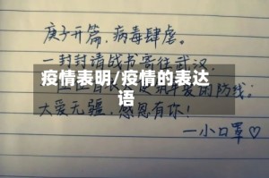疫情表明/疫情的表达语