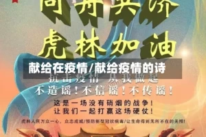献给在疫情/献给疫情的诗