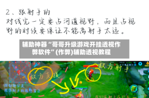 辅助神器“哥哥升级游戏开挂透视作弊软件”(作弊)辅助透视教程