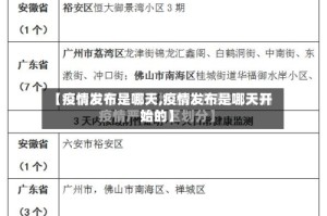 【疫情发布是哪天,疫情发布是哪天开始的】