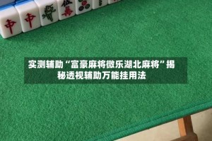 实测辅助“富豪麻将微乐湖北麻将”揭秘透视辅助万能挂用法