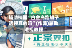 辅助神器“白金岛跑胡子透视真的吗”(作弊)辅助透视教程