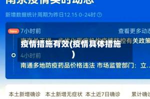 疫情措施有效(疫情具体措施)