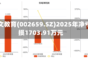 凯文教育(002659.SZ)2025年净亏损1703.91万元