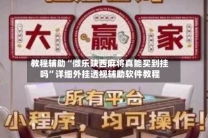 教程辅助“微乐陕西麻将真能买到挂吗”详细外挂透视辅助软件教程