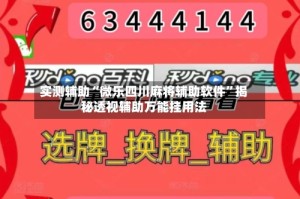 实测辅助“微乐四川麻将辅助软件”揭秘透视辅助万能挂用法