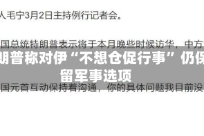 特朗普称对伊“不想仓促行事” 仍保留军事选项