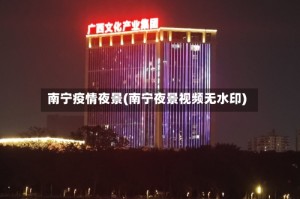 南宁疫情夜景(南宁夜景视频无水印)