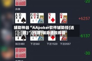 辅助神器“AApoker软件辅助挂(透视)”(作弊)辅助透视教程