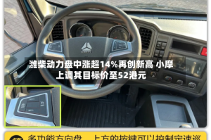 潍柴动力盘中涨超14%再创新高 小摩上调其目标价至52港元