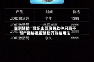 实测辅助“微乐山西麻将软件只赢不输”揭秘透视辅助万能挂用法