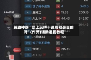 辅助神器“网上玩拼十透牌器是真的吗”(作弊)辅助透视教程