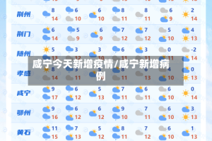 咸宁今天新增疫情/咸宁新增病例