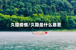久隐疫情/久隐是什么意思