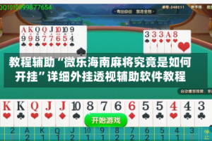 教程辅助“微乐海南麻将究竟是如何开挂”详细外挂透视辅助软件教程