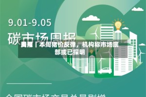 费用周报｜本周猪价反弹，机构称市场底部或已探明