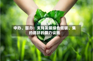 中办、国办：支持发展绿色低碳、集约循环的算力设施