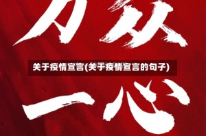 关于疫情宣言(关于疫情宣言的句子)