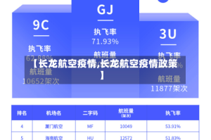 【长龙航空疫情,长龙航空疫情政策】