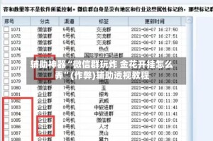 辅助神器“微信群玩炸 金花开挂怎么弄”(作弊)辅助透视教程