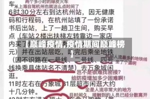 【巅峰疫情,疫情期间巅峰榜】