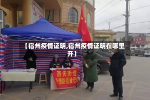 【宿州疫情证明,宿州疫情证明在哪里开】