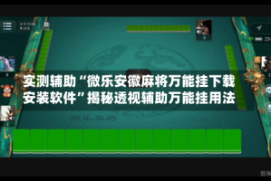 实测辅助“微乐安徽麻将万能挂下载安装软件”揭秘透视辅助万能挂用法