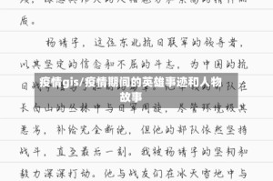 疫情gis/疫情期间的英雄事迹和人物故事