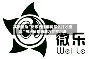 实测辅助“微乐福建麻将怎么打才能赢”揭秘透视辅助万能挂用法