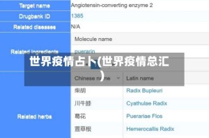 世界疫情占卜(世界疫情总汇)