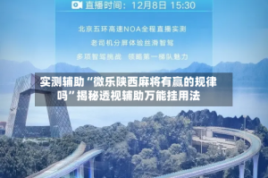 实测辅助“微乐陕西麻将有赢的规律吗”揭秘透视辅助万能挂用法