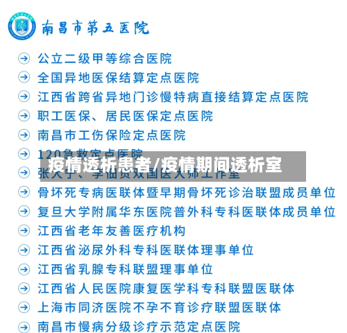 疫情透析患者/疫情期间透析室-第1张图片