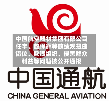 中国航空器材集团有限公司任宇、赵保辉等政绩观扭曲错位	、欺瞒组织、侵害群众利益等问题被公开通报-第1张图片
