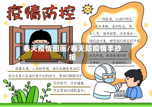 春天疫情图画/春天防疫情手抄报-第1张图片