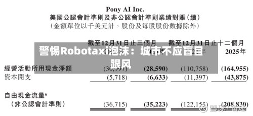 警惕Robotaxi泡沫：城市不应盲目跟风-第1张图片