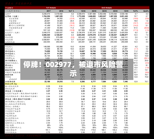 停牌！002977，被退市风险警示-第1张图片