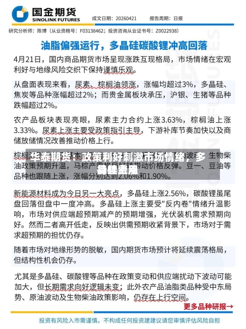 华泰期货：政策利好刺激市场情绪，多晶硅费用持续上涨-第1张图片